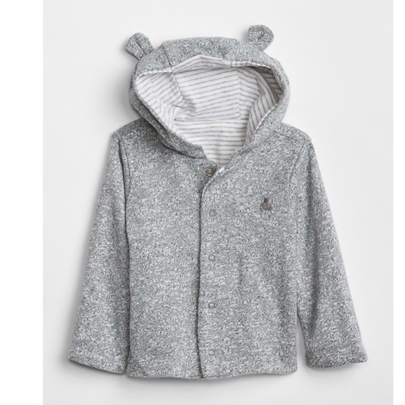 GAP Other - Gap -  Baby Fav Reversible Bear Hoodie Sweatshirt